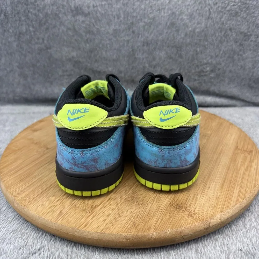 Nike Dunk Low Shoes Boys Size 6Y Blue Black Volt Basketball Sneakers DV1694-900